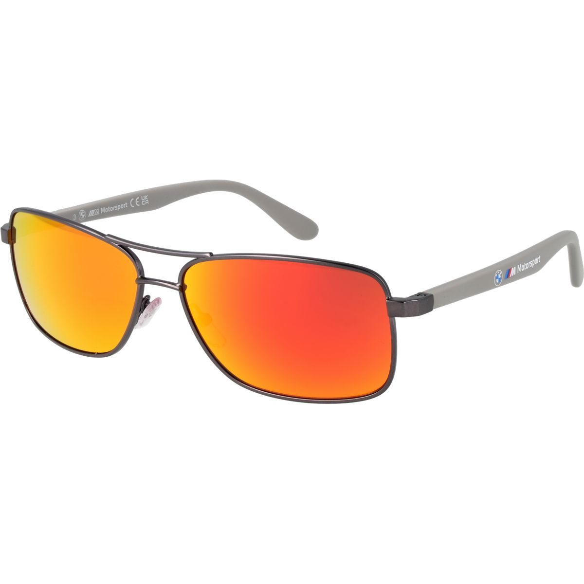Rechteckige Gunmetal Piloten Sonnenbrille