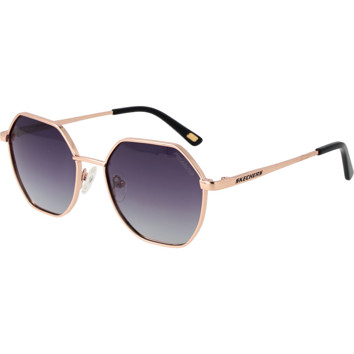 Geometrische roségoldene Sonnenbrille
