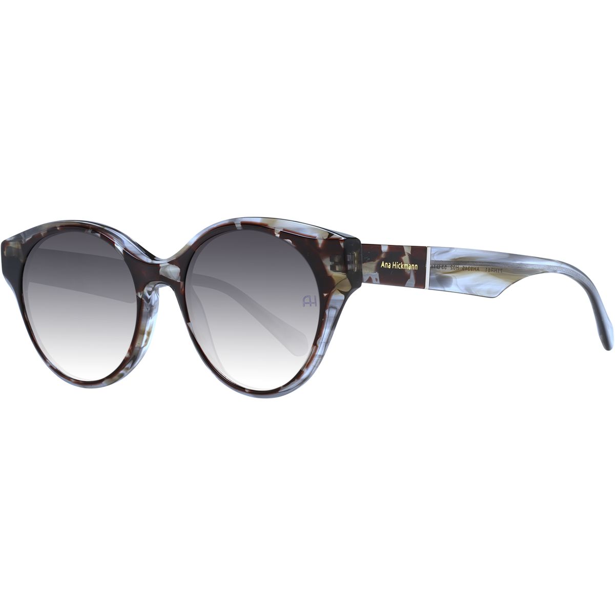 Runde Sonnenbrille mit Schildpattmuster