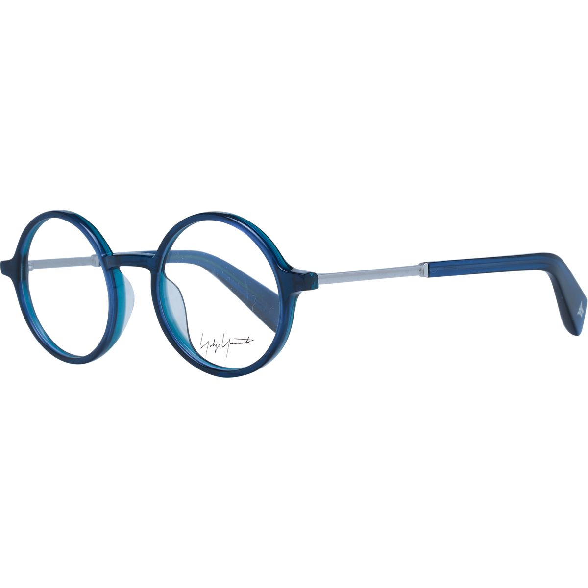 Runde blaue Acetat-Brillenfassungen