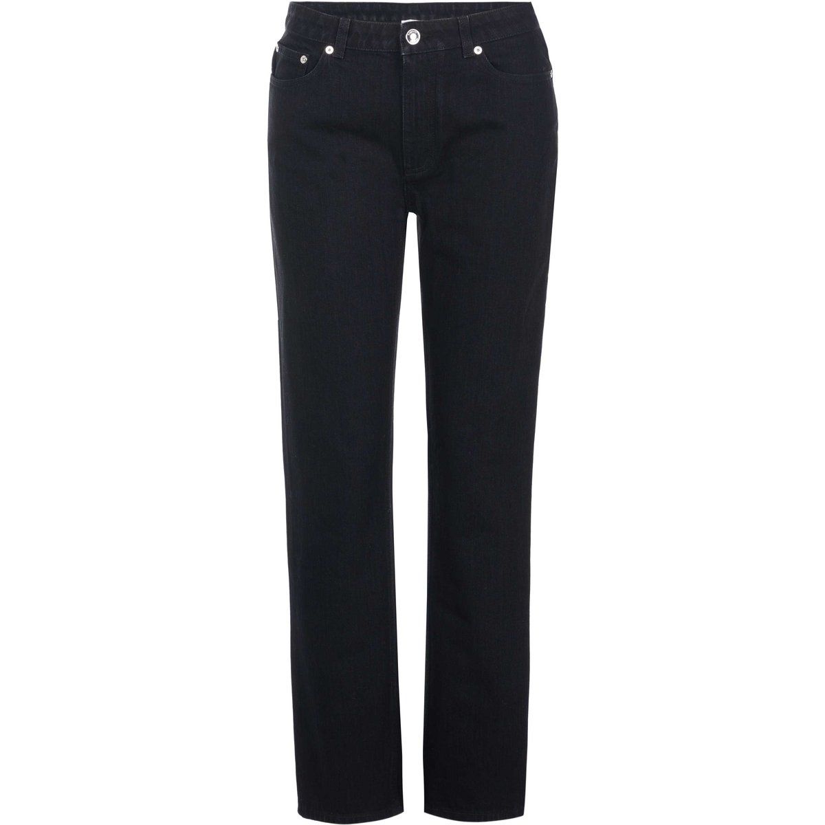 Hoch geschnittene Jeans mit geradem Bein