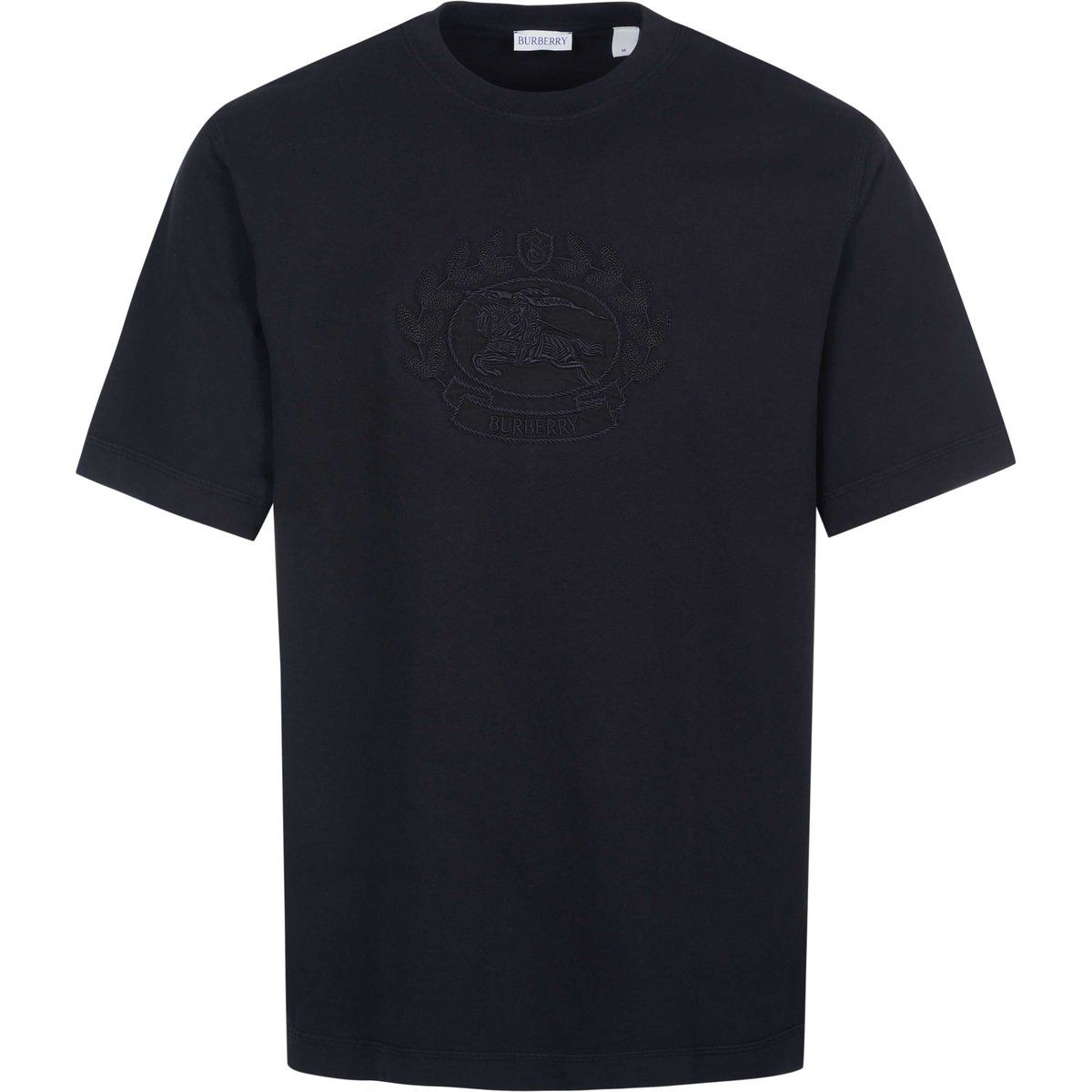 Baumwoll T-Shirt mit gesticktem Logo
