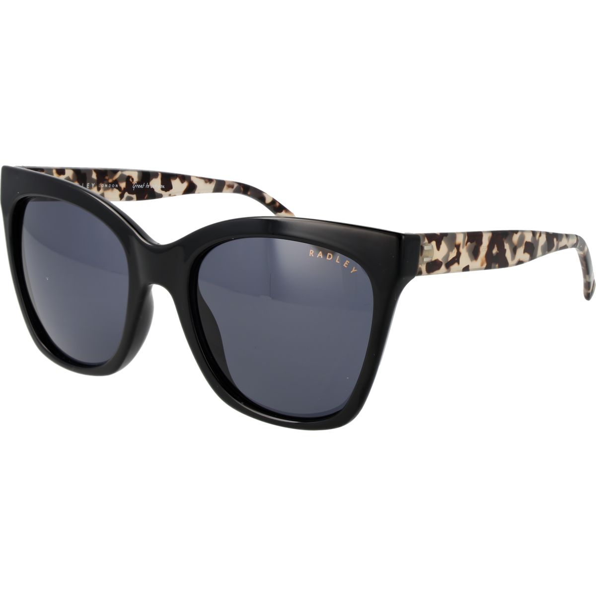 Cat-Eye Sonnenbrille mit Schildpatt-Bügeln