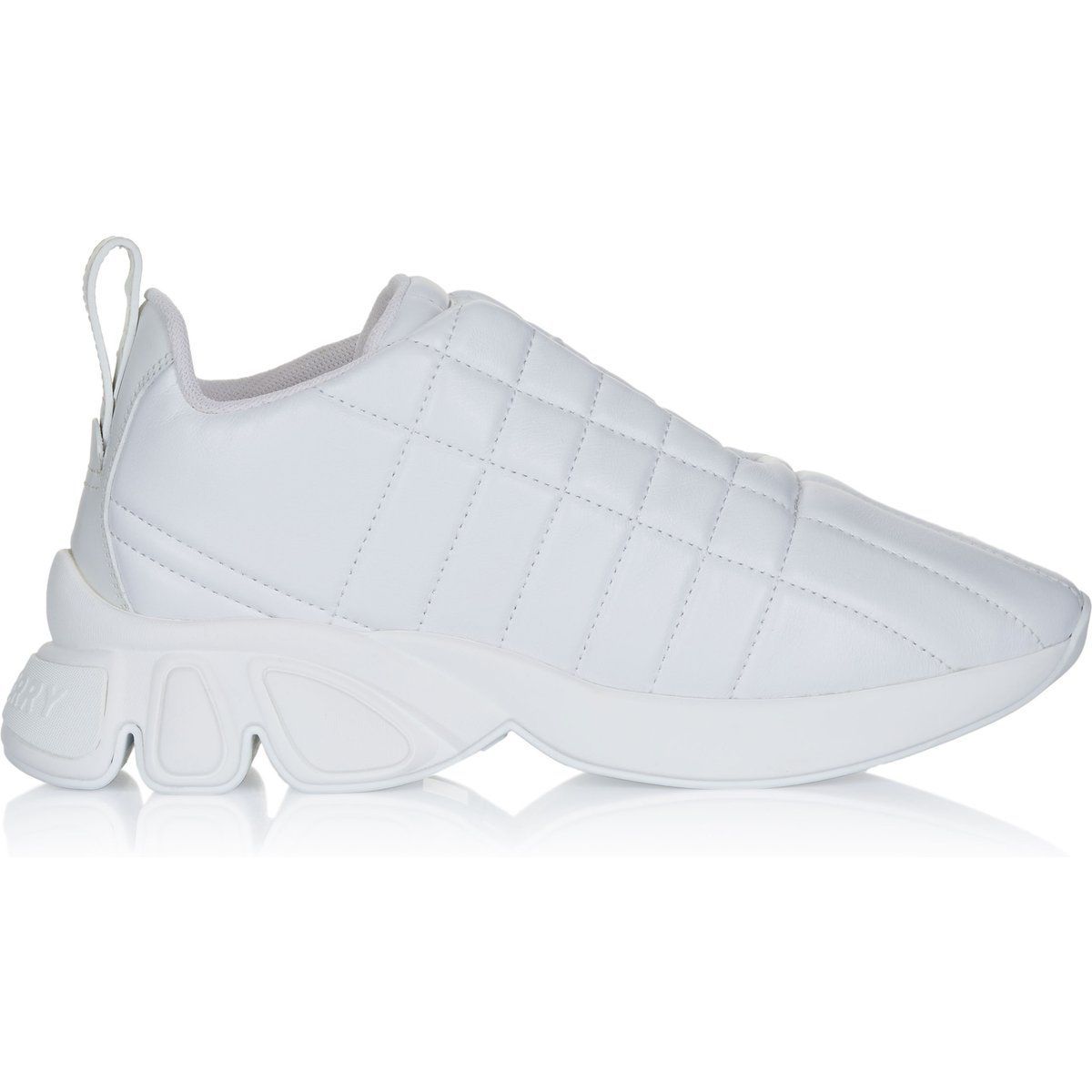 Gesteppter Leder-Slip-On-Sneaker