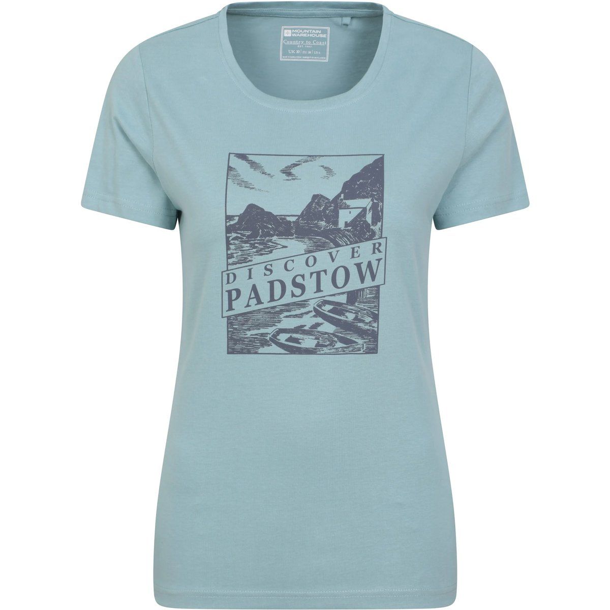 Padstow Grafikdruck Baumwoll T-Shirt