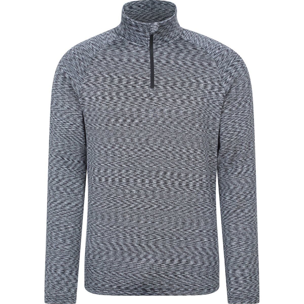 Melange-Midlayer mit halbem Reißverschluss