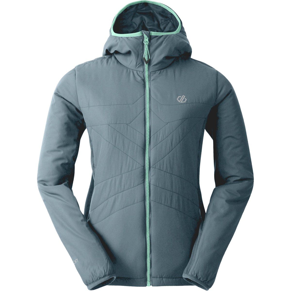 Isolierte Damenjacke mit Kapuze und Steppung