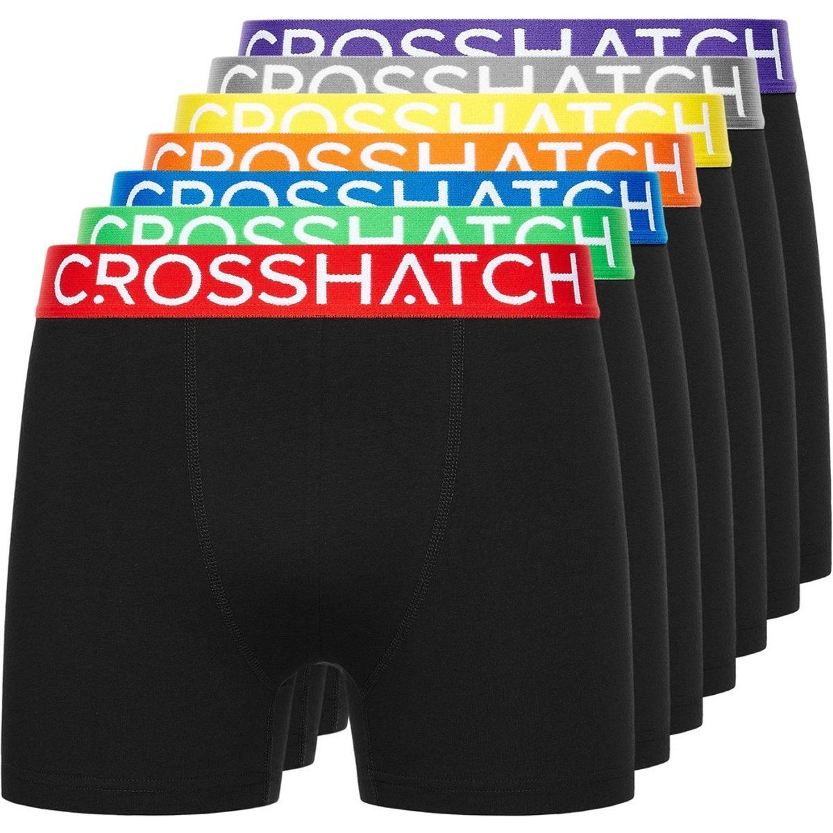 Crosshatch - "Septet" Boxershorts für Herren(7er-Pack) (Bunt)