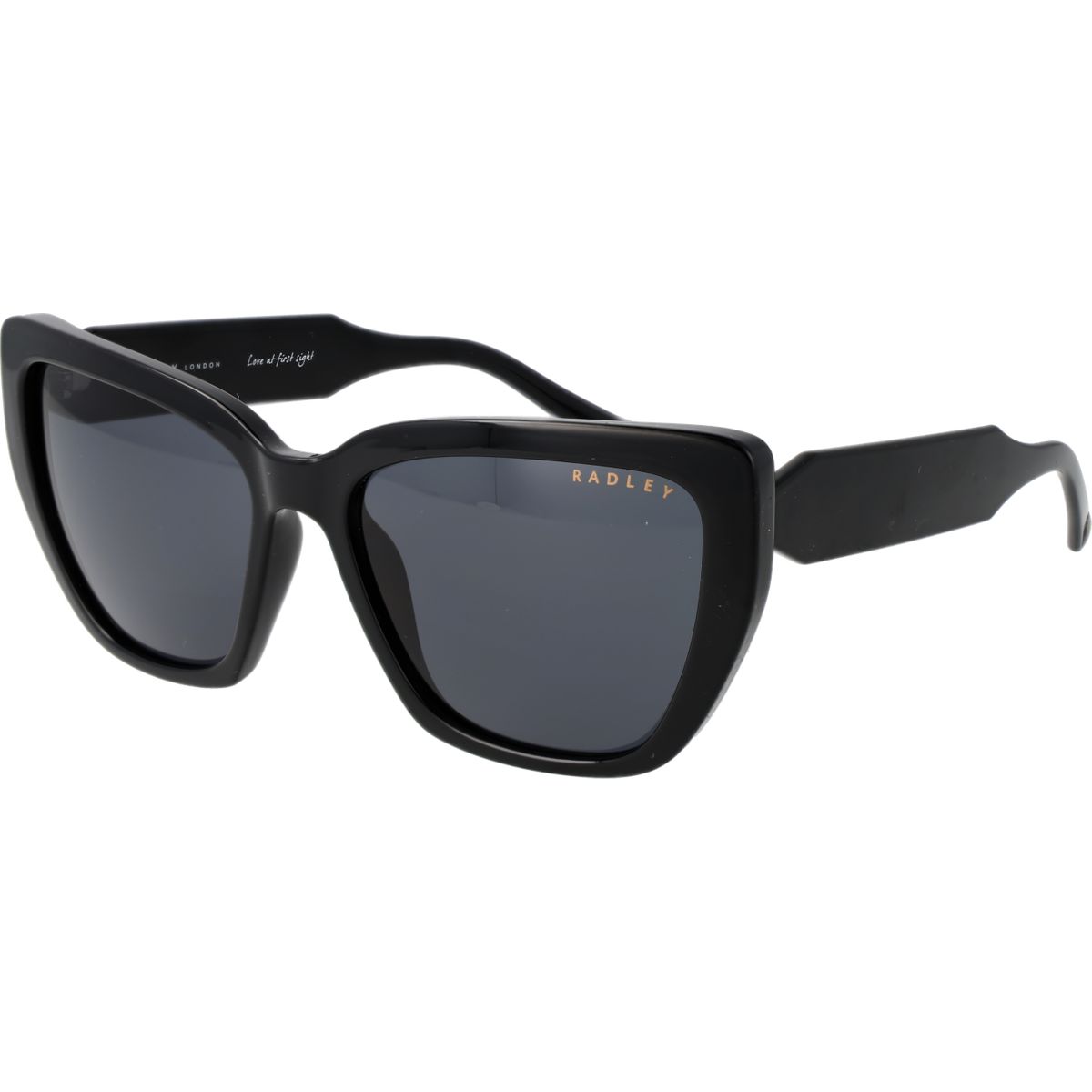 Cat-Eye Sonnenbrille mit schwarzem Rahmen