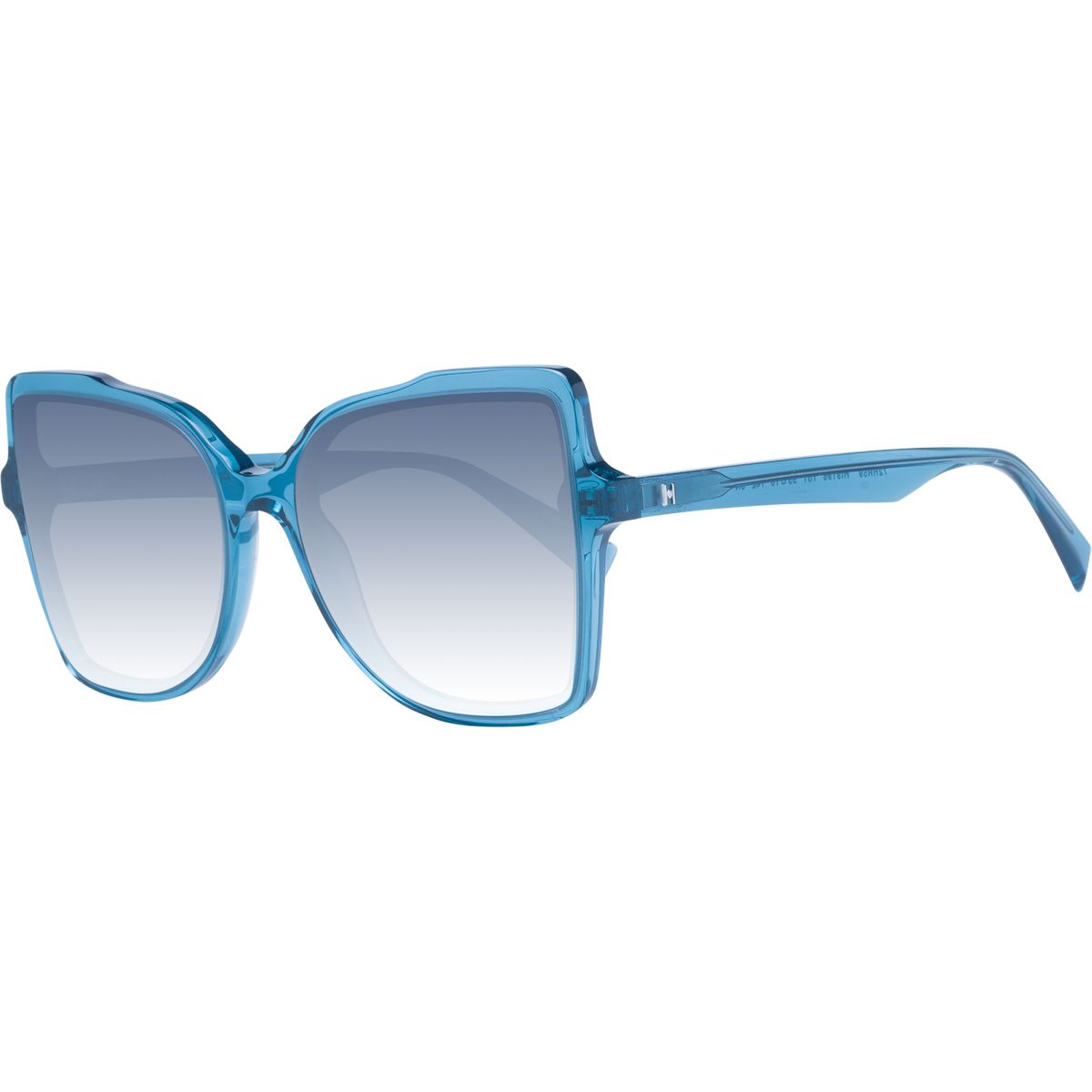 Übergroße Butterfly Sonnenbrille blaues Acetat