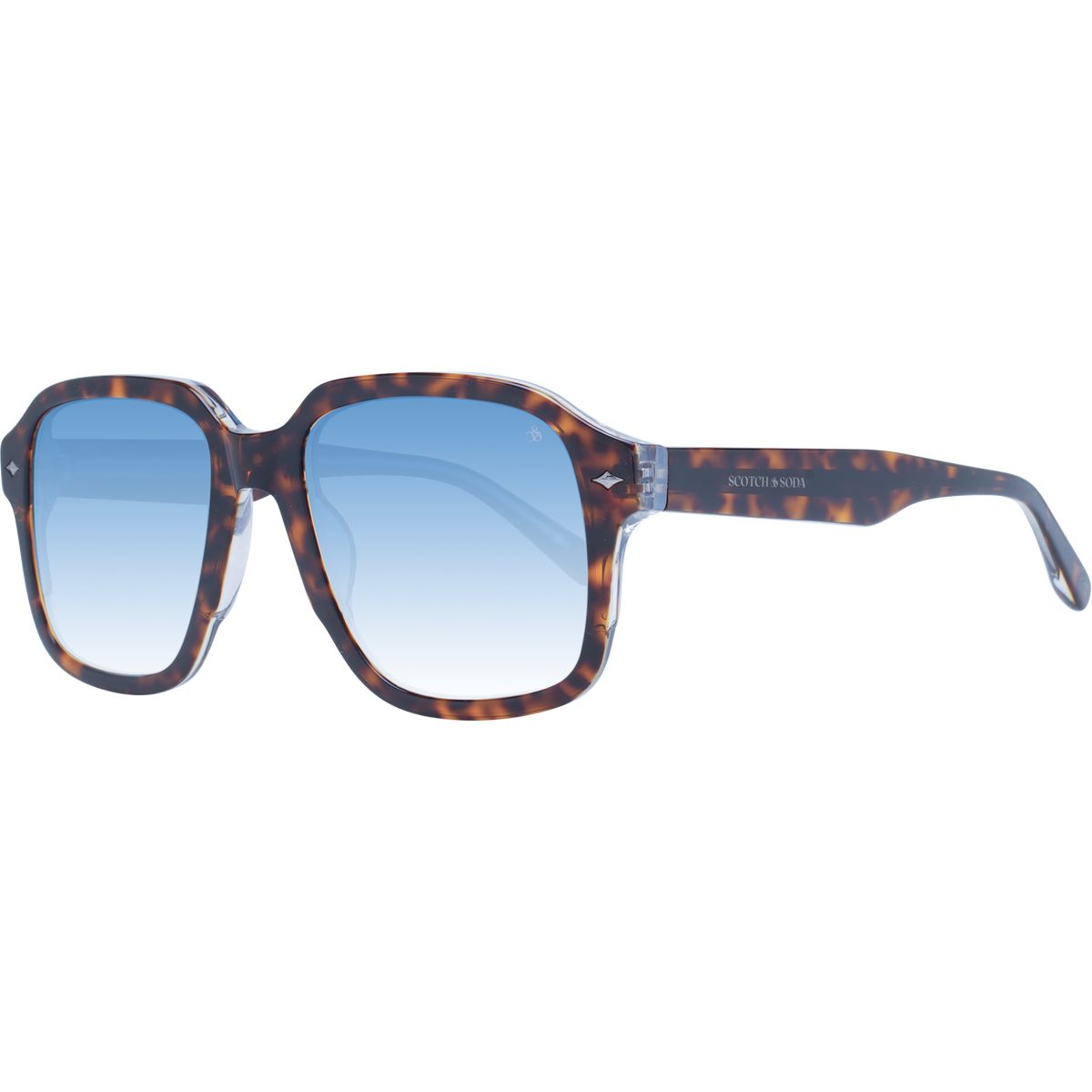 Quadratische Retro-Sonnenbrille mit Verlauf