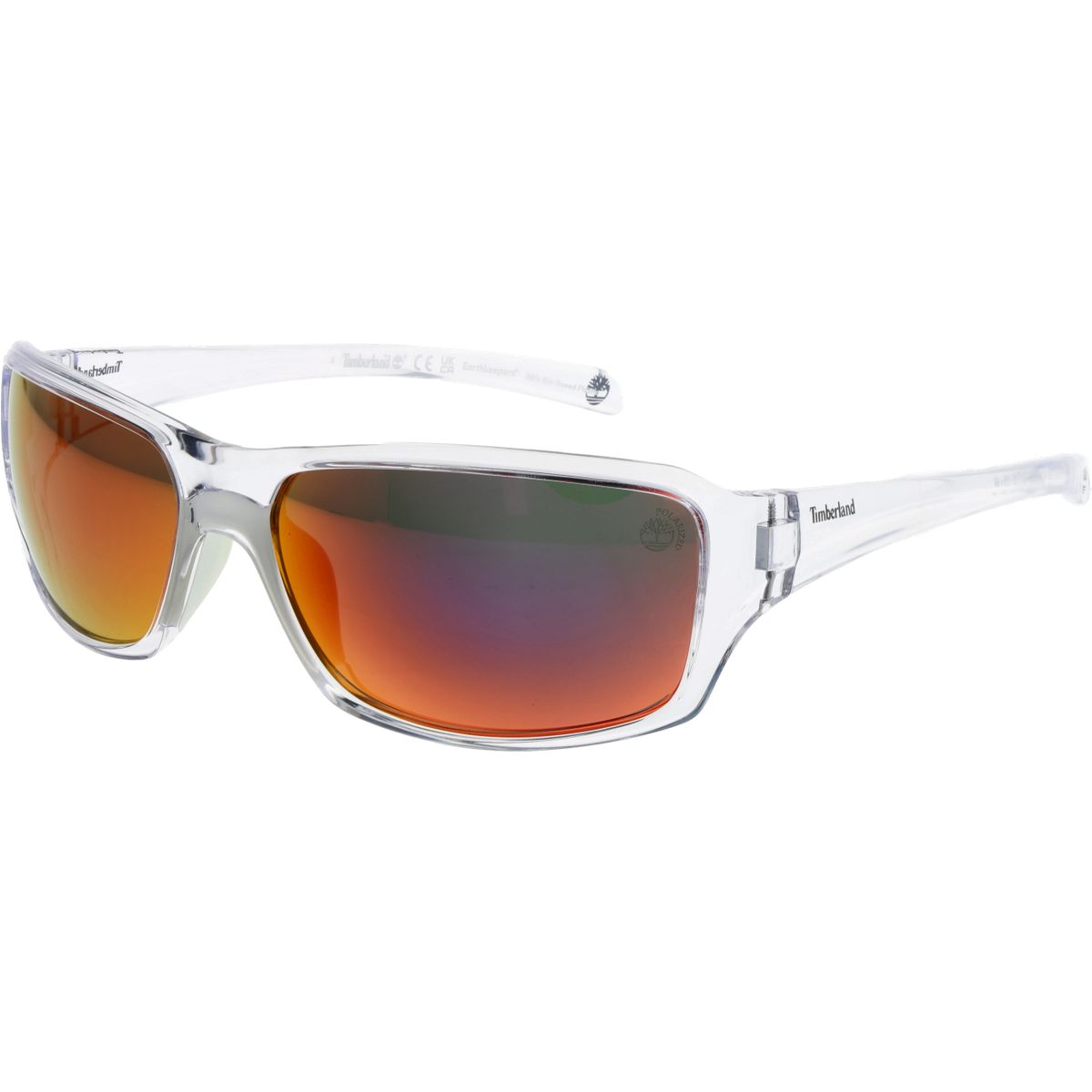 Sportliche Sonnenbrille mit klarem Rahmen