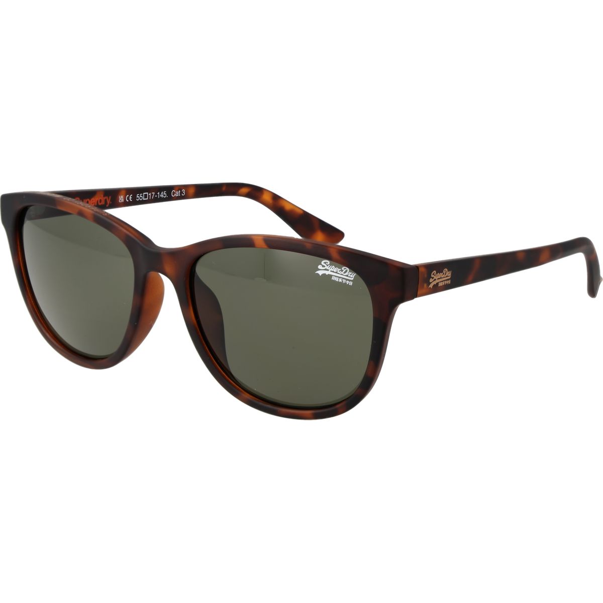 Schildpatt Panto Sonnenbrille mit grünen Gläsern
