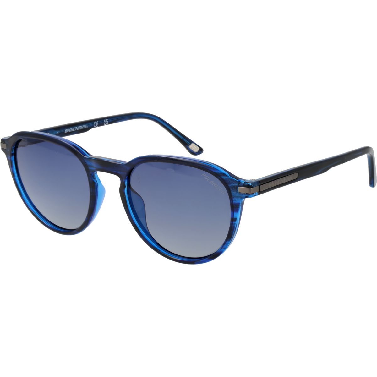 Runde blaue Sonnenbrille