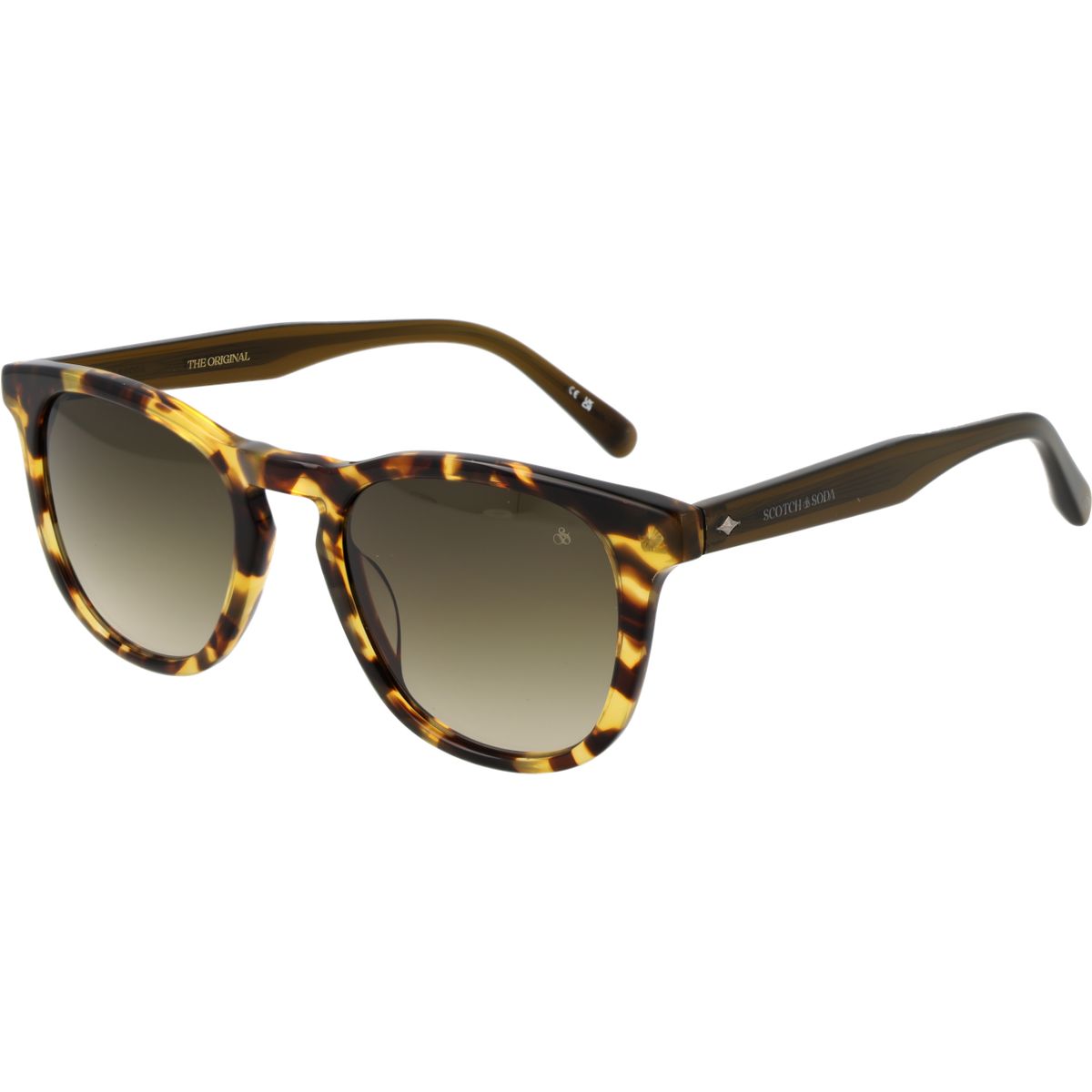 Runde Sonnenbrille mit Hornrahmen