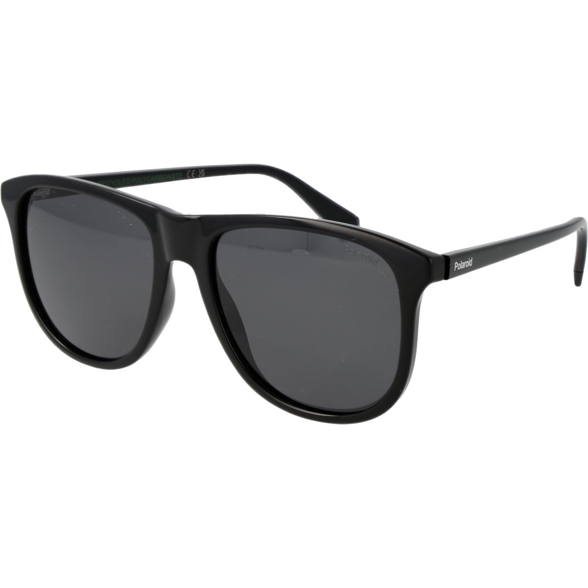 Schwarze rechteckige Sonnenbrille mit Vollrand