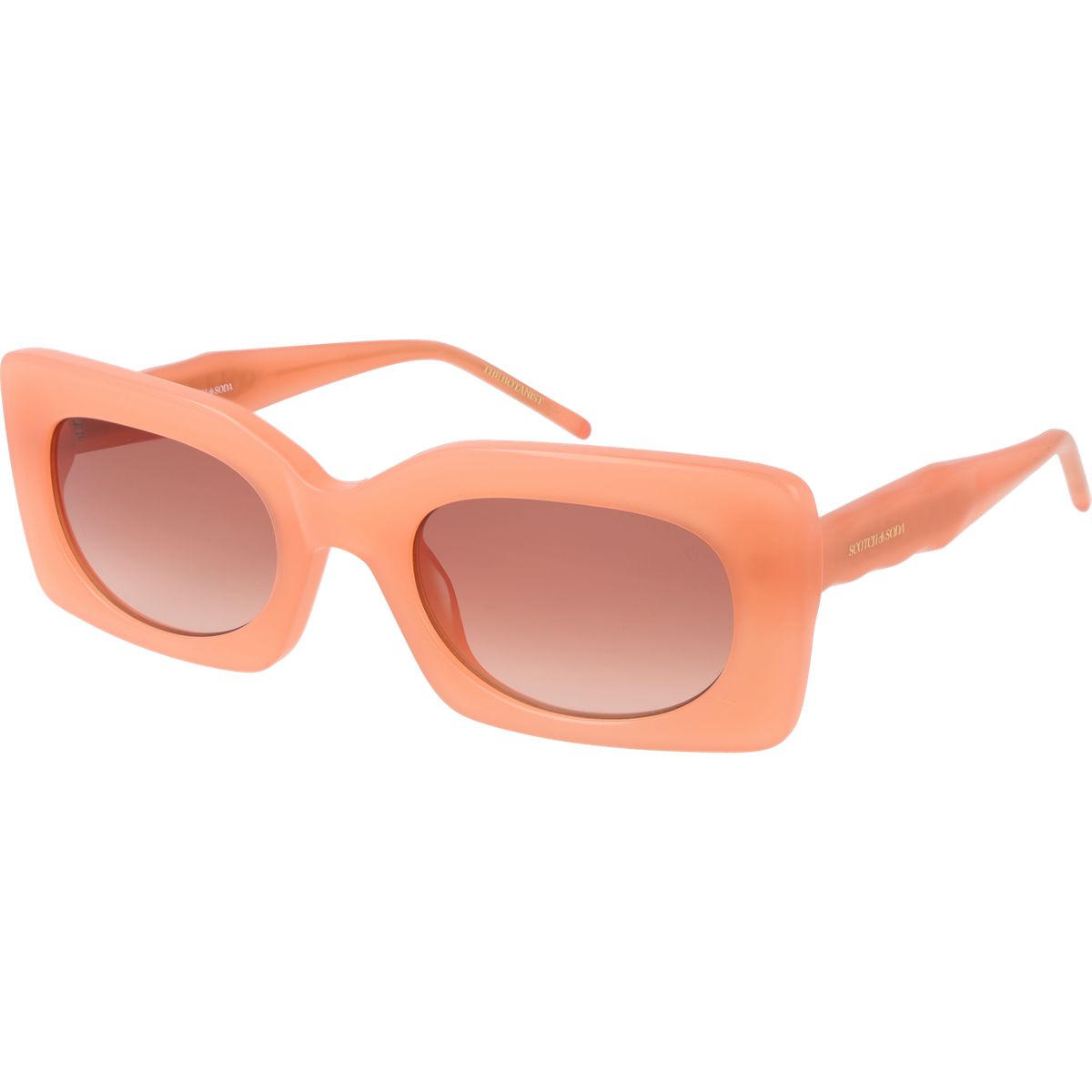 Retro Square Sonnenbrille in Pfirsich