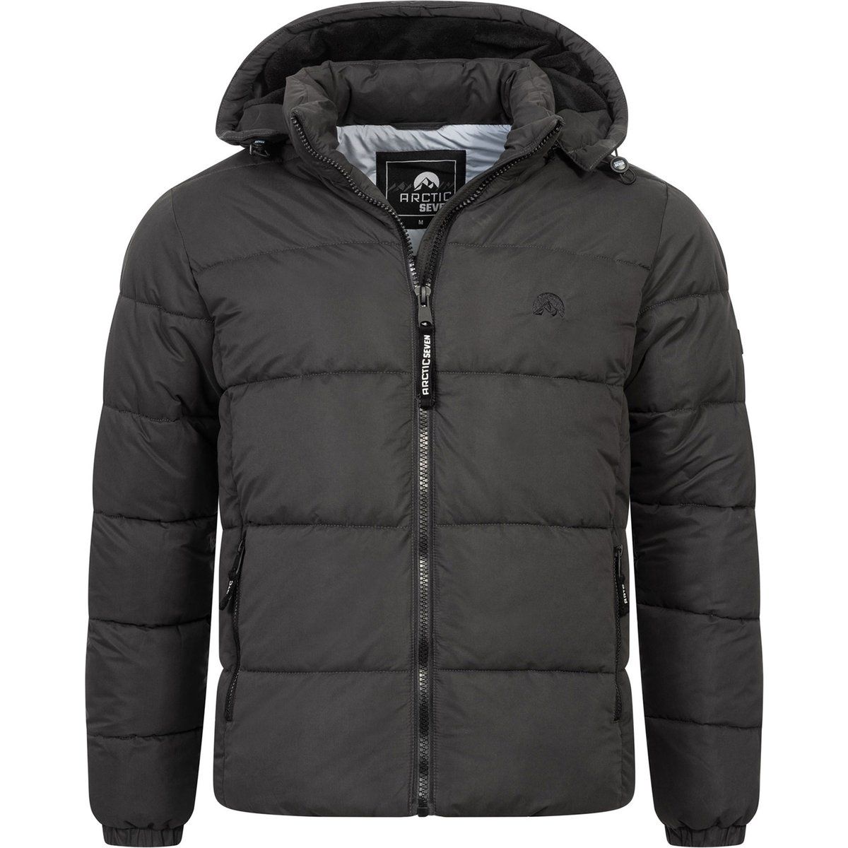 Herren Winter Steppjacke mit Kapuze
