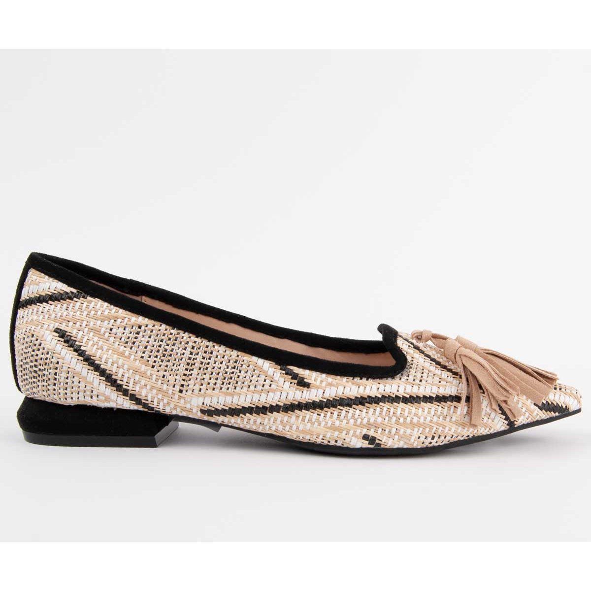 Gewebte Ballerinas mit Quaste