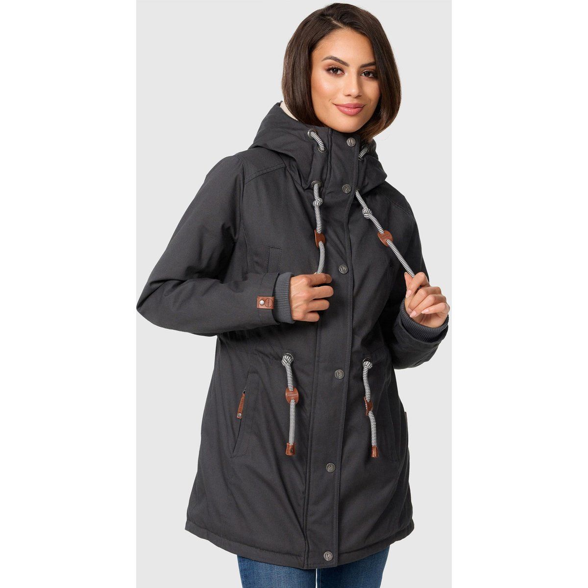Warmer Damen Winterparka mit Kapuze