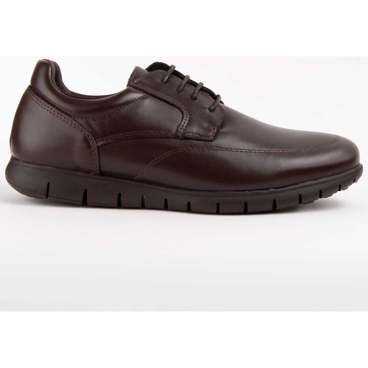 Braune Komfortable Oxford Lederschuhe