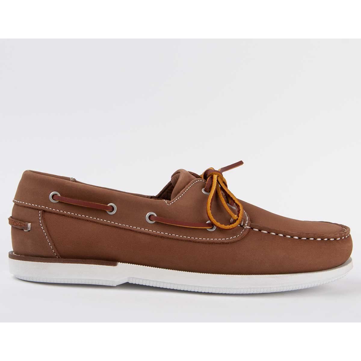 Herren-Leder-Bootsschuhe mit Schnürsenkeln
