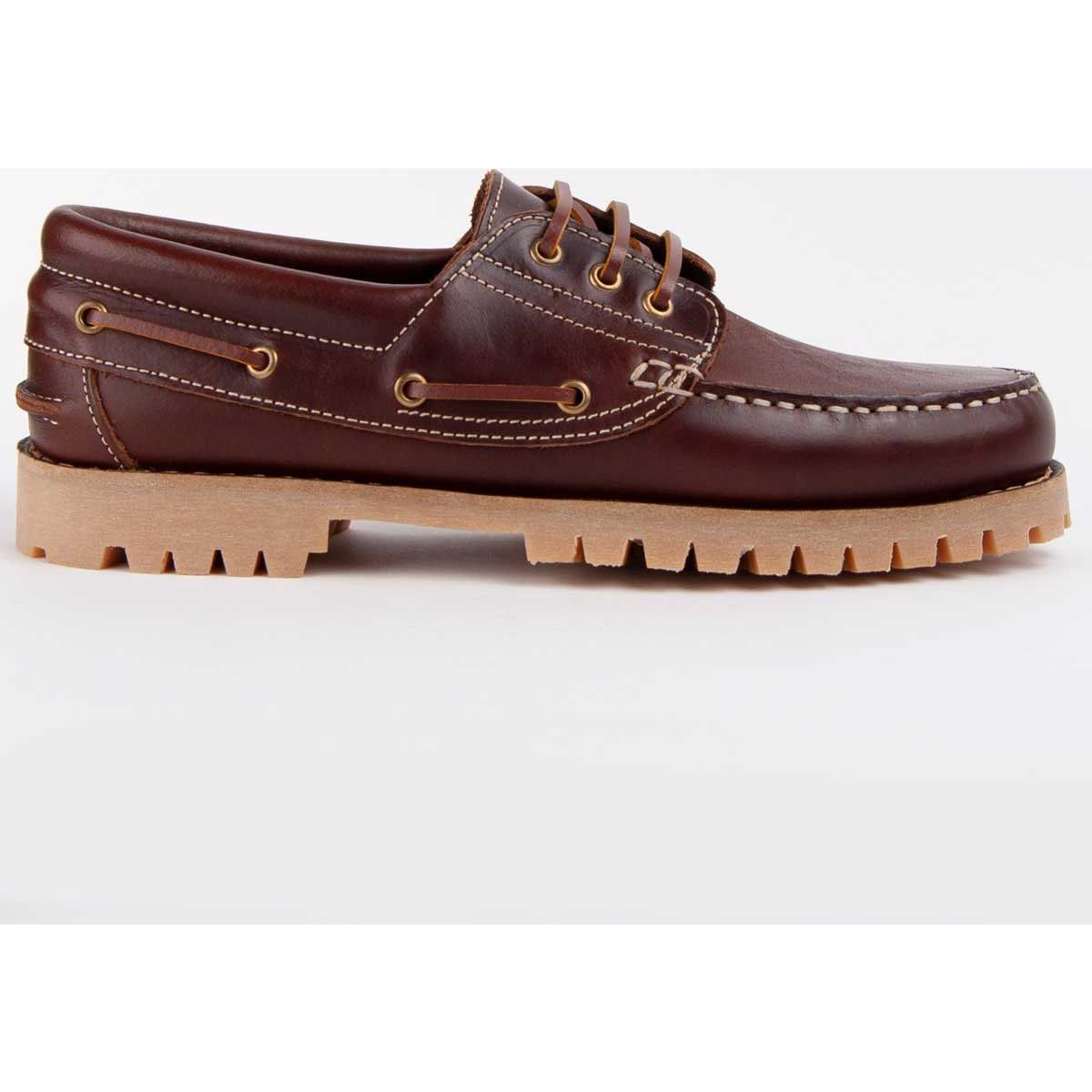 Leder Bootsschuhe mit Profilsohle