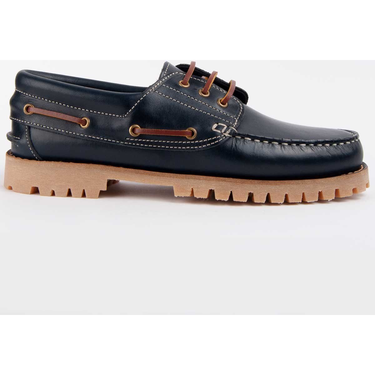 Leder Bootsschuhe mit Profilsohle