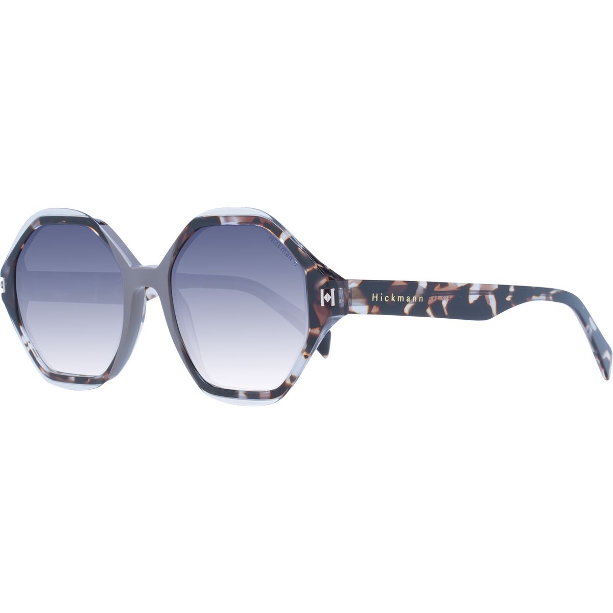 Achteckige Sonnenbrille mit Schildpattmuster