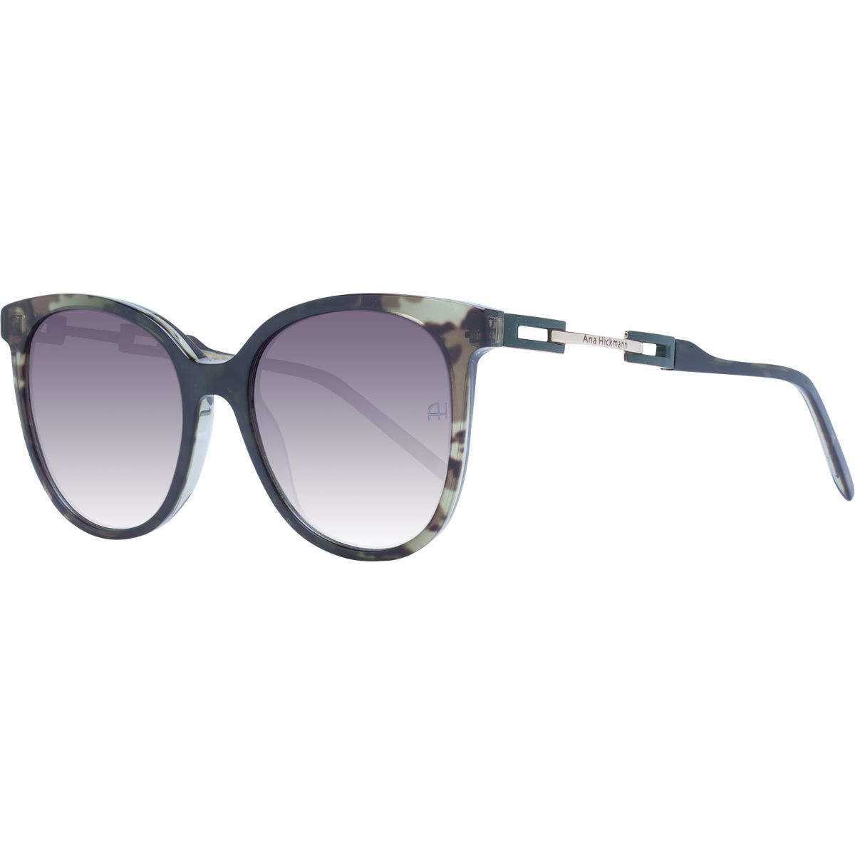 Cat-Eye Sonnenbrille aus grünem Acetat