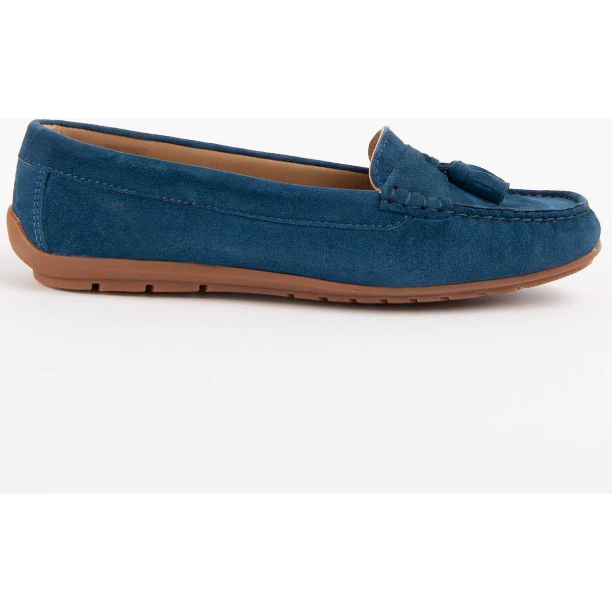 Damen Wildleder Quasten Mokassin Loafer