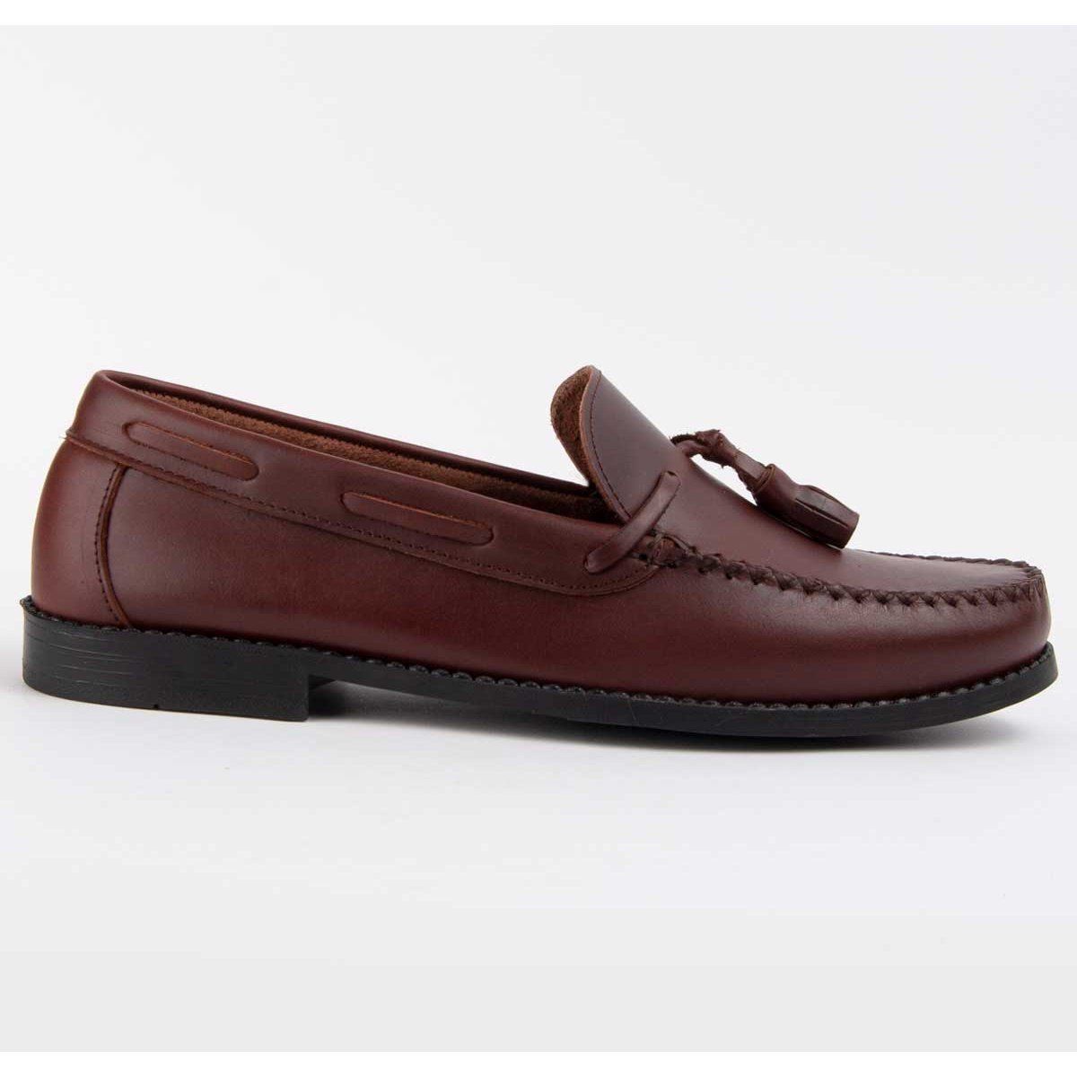 Herren Tassel Leder Loafers Mokassin