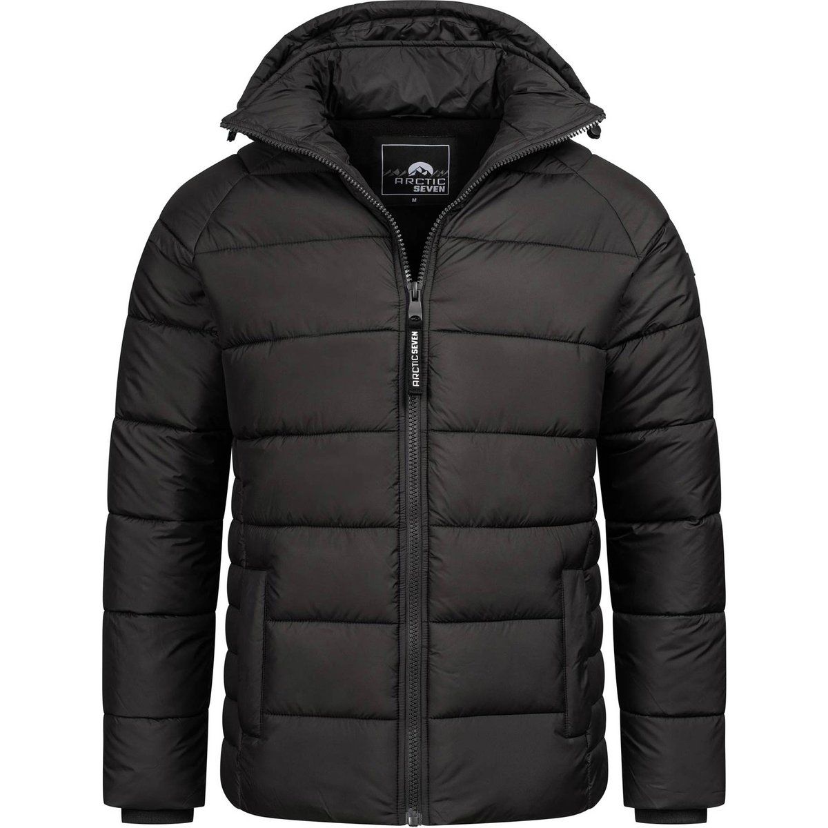 Wattierte Winter Steppjacke mit Kapuze