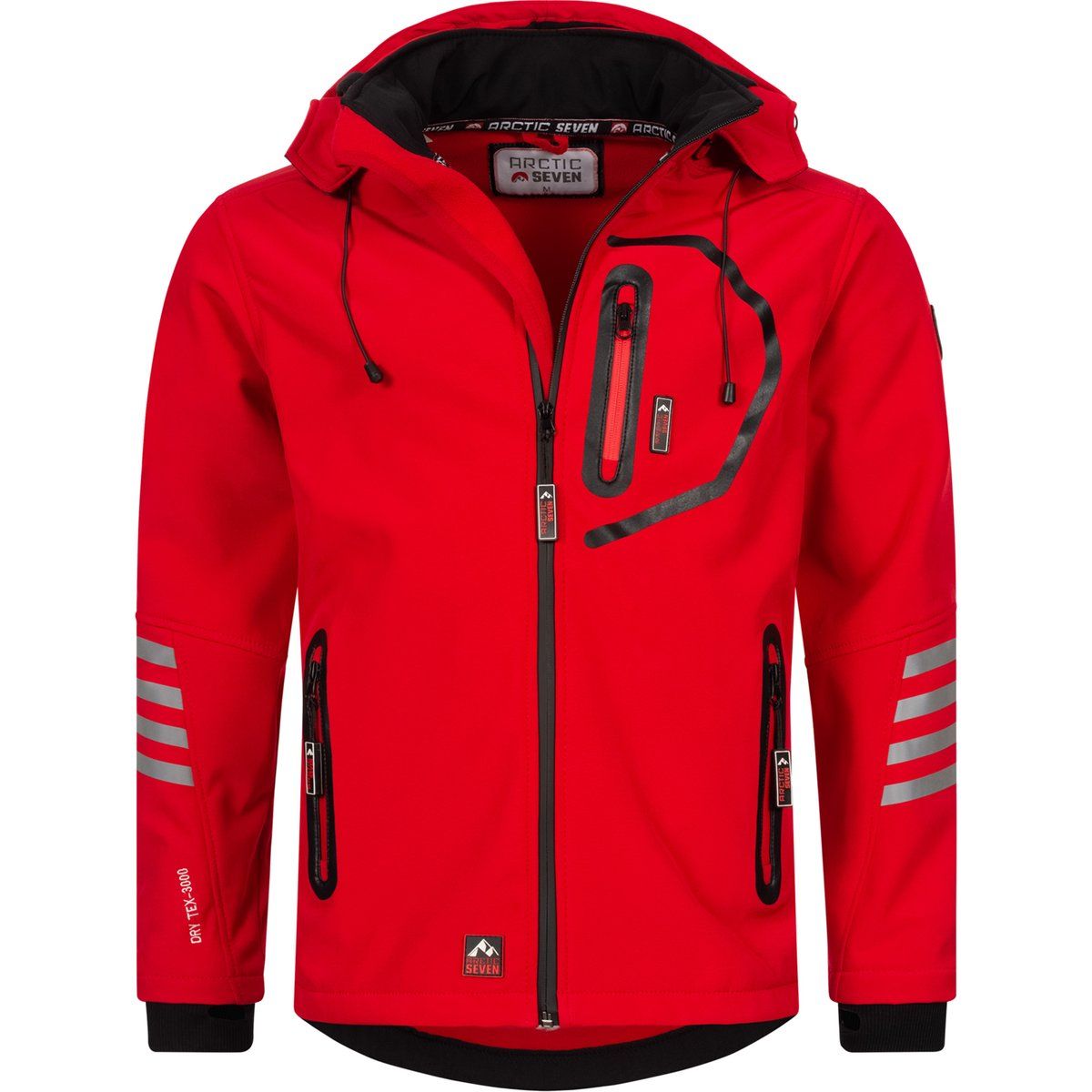 Rote Winddichte Softshell Übergangsjacke
