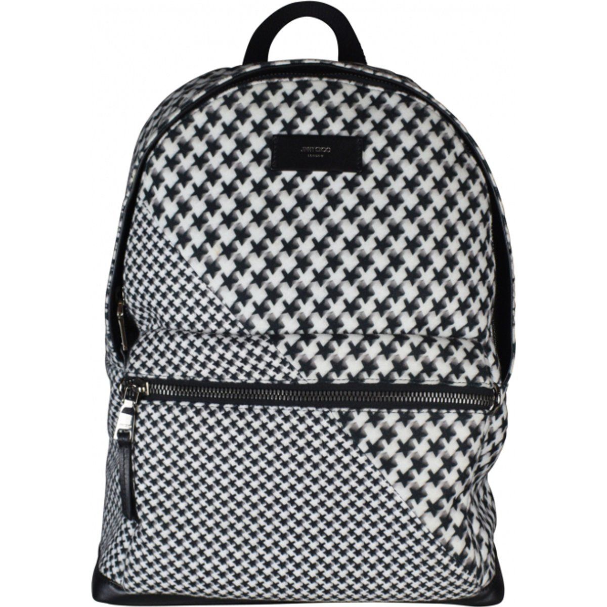 Rucksack-Rucksack aus Canvas mit Hahnentrittmuster