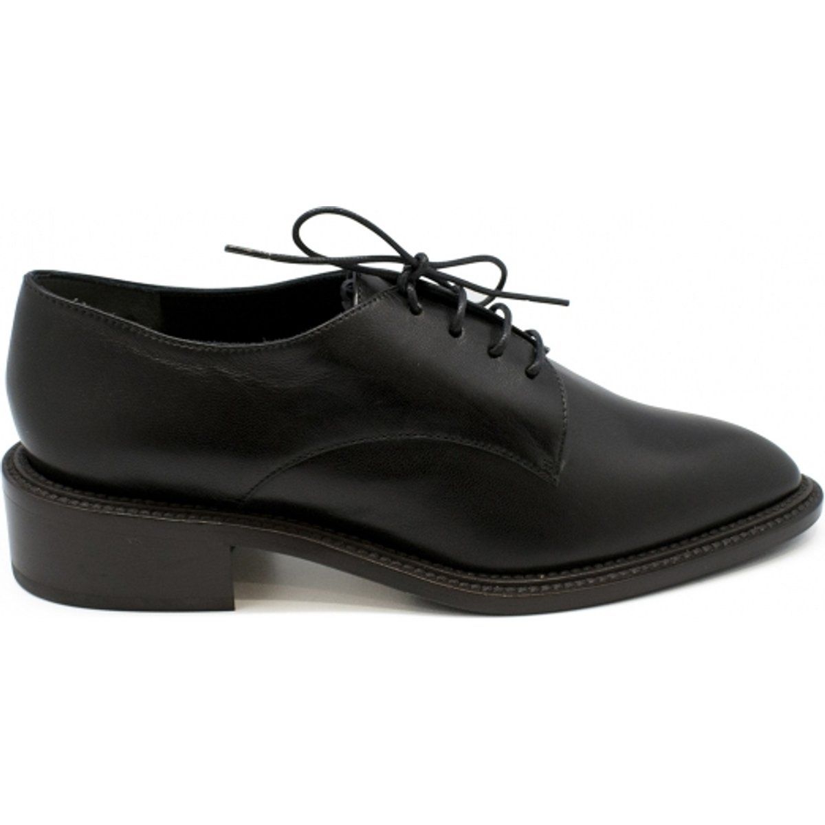 Schwarze Oxford Schnürschuhe aus Leder