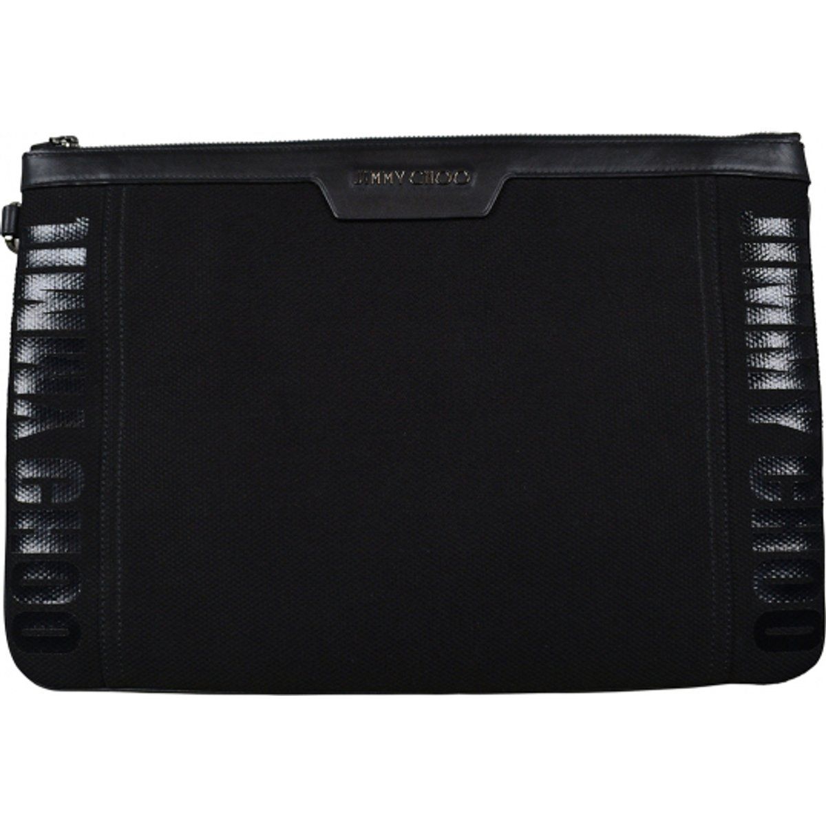 Herren Clutch Tasche aus schwarzem Canvas