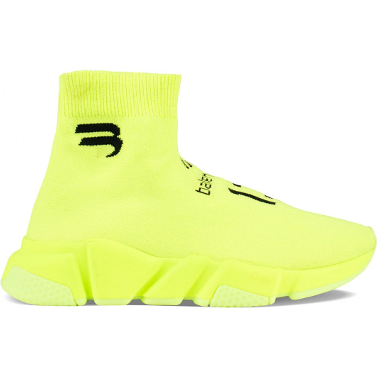 Neongelbe Socken-Sneakers