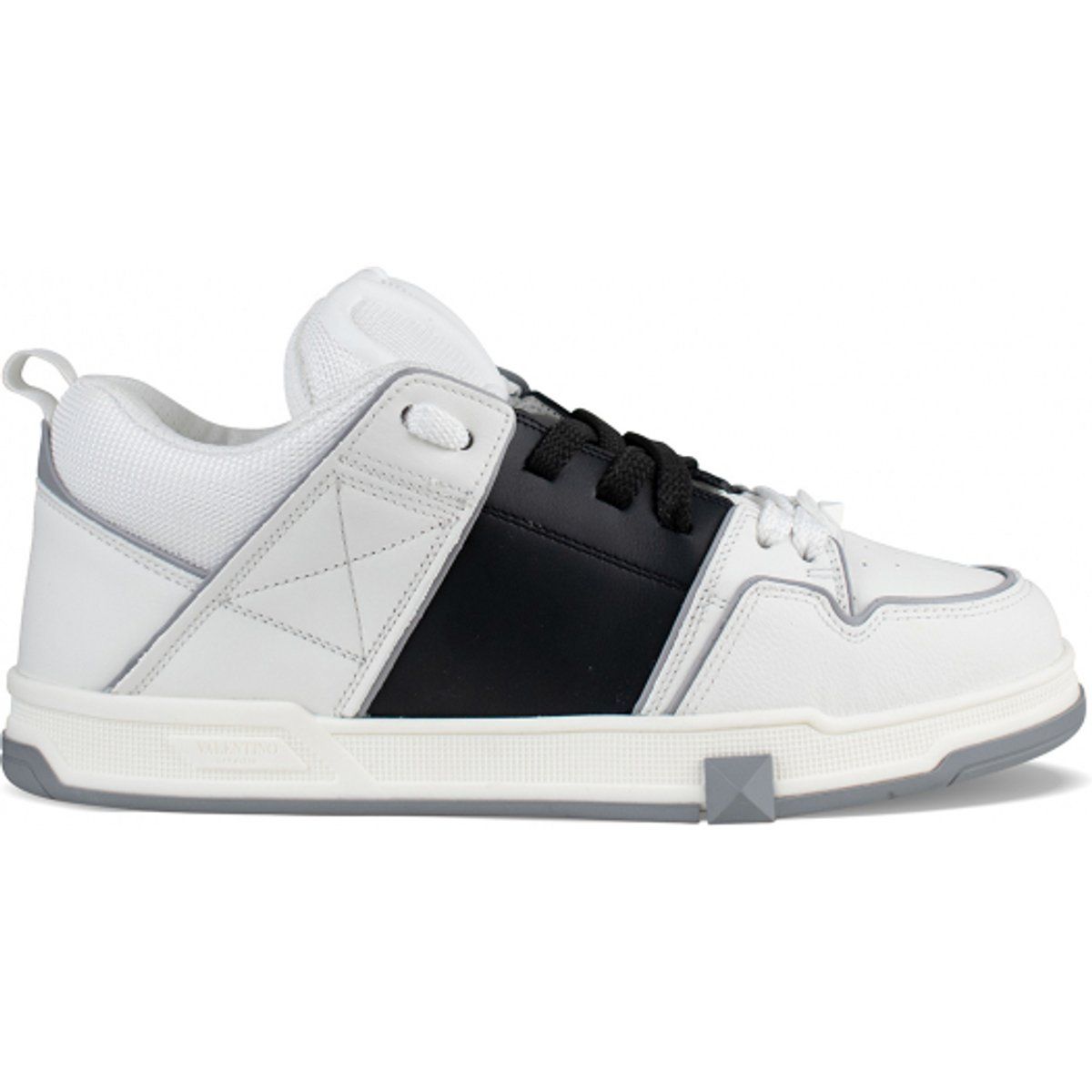 Weiße Leder Skate Sneakers
