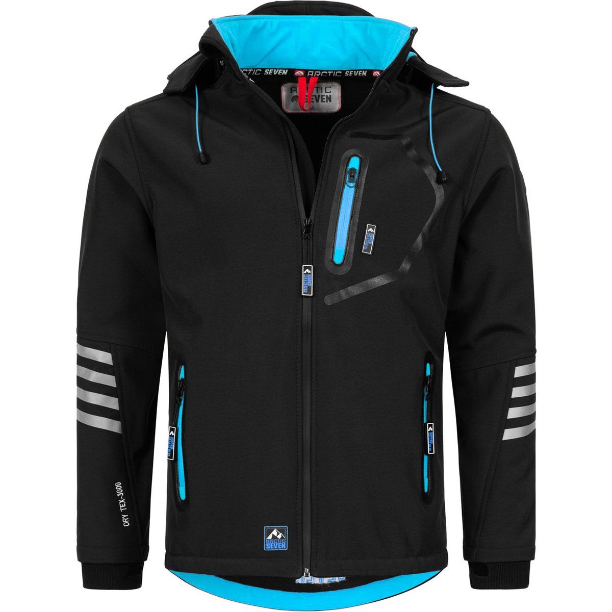 Herren Softshell Übergangsjacke in Schwarz