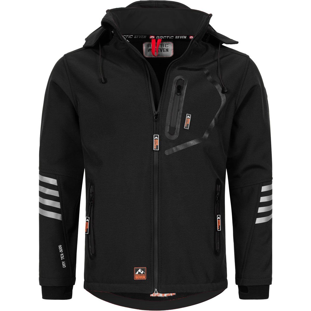 Herren Wasserabweisende Softshelljacke mit Kapuze