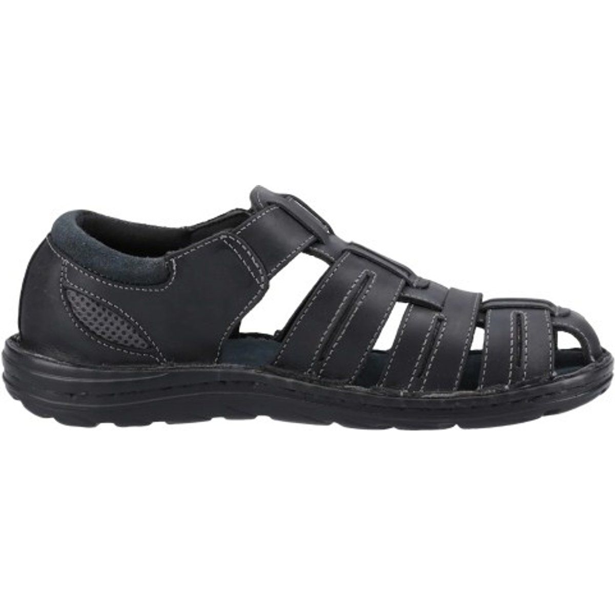 Hush Puppies - Herren Sandalen "Albert", Fischer, Leder (Schwarz)