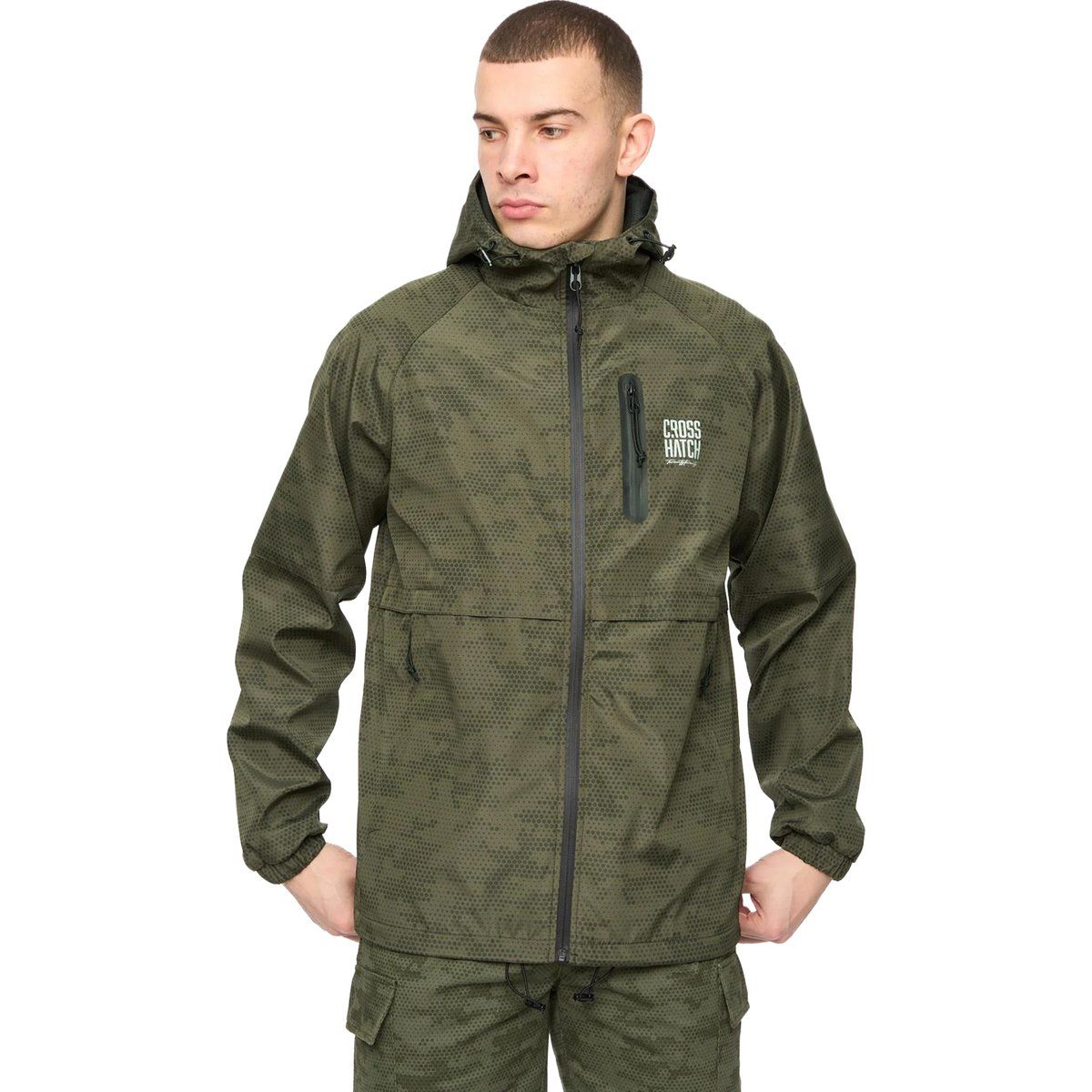 Herren Regenjacke mit Tarnmuster