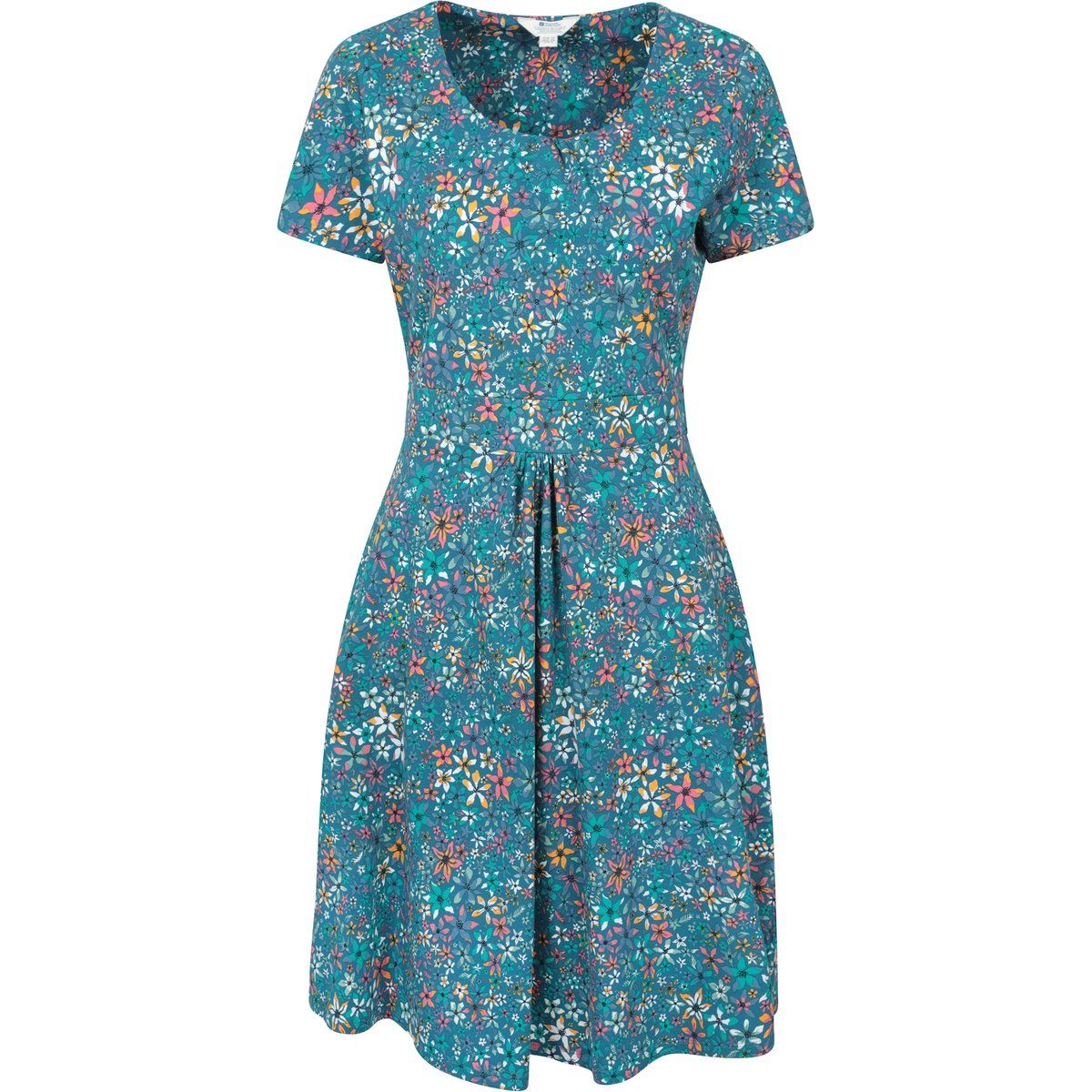 Lässiges Kleid mit Blumenmuster aus Baumwollmischung