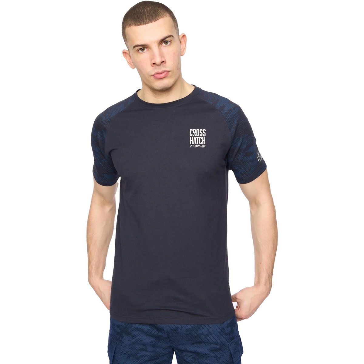 Herren T-Shirt mit Rundhalsausschnitt, normale Passform