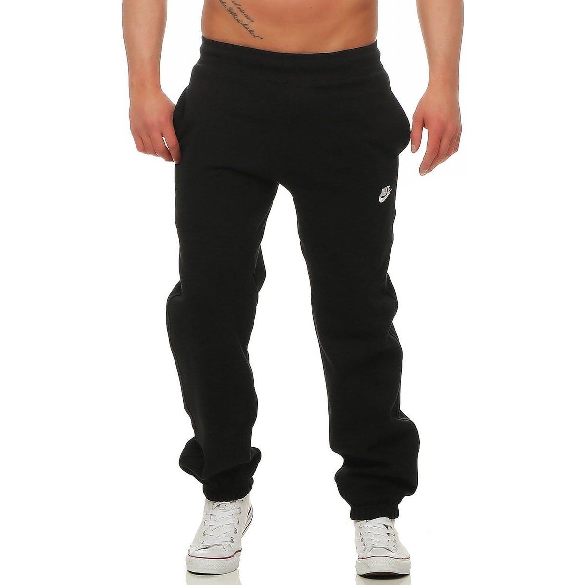 Klassische Fleece-Gefütterte Jogginghose mit Bündchen