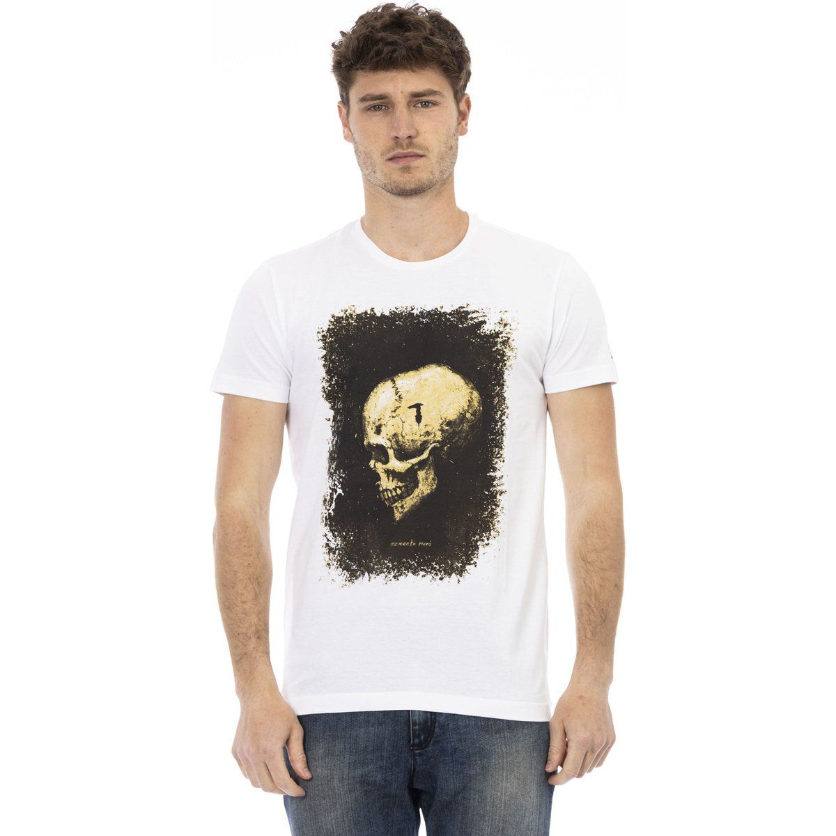 Kurzärmeliges T-Shirt mit Schädelgrafikprint