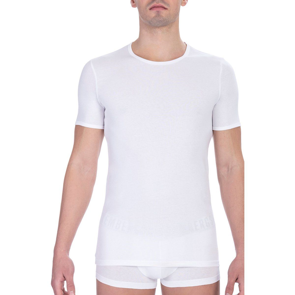Figurbetontes T-Shirt mit Rundhalsausschnitt
