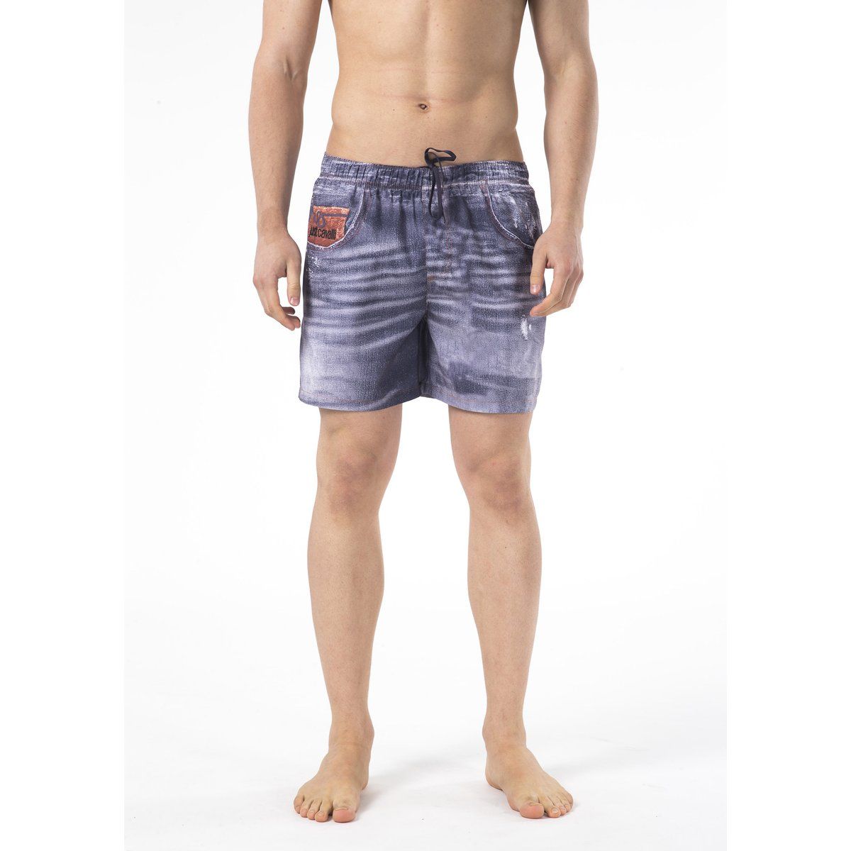 Denim-Print Herren Badehose