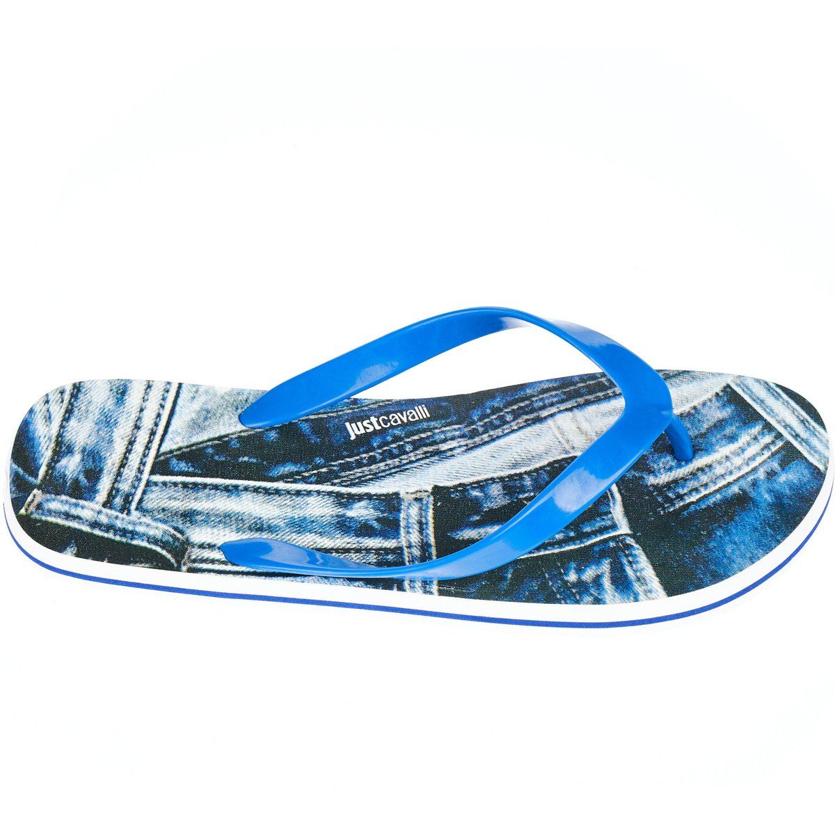 Herren-Zehentrenner mit Denim-Print